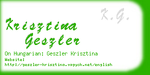 krisztina geszler business card